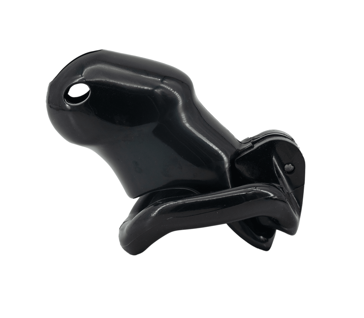 Love In Leather Resin Male Chastity Cage Black - Long - Male Chastity