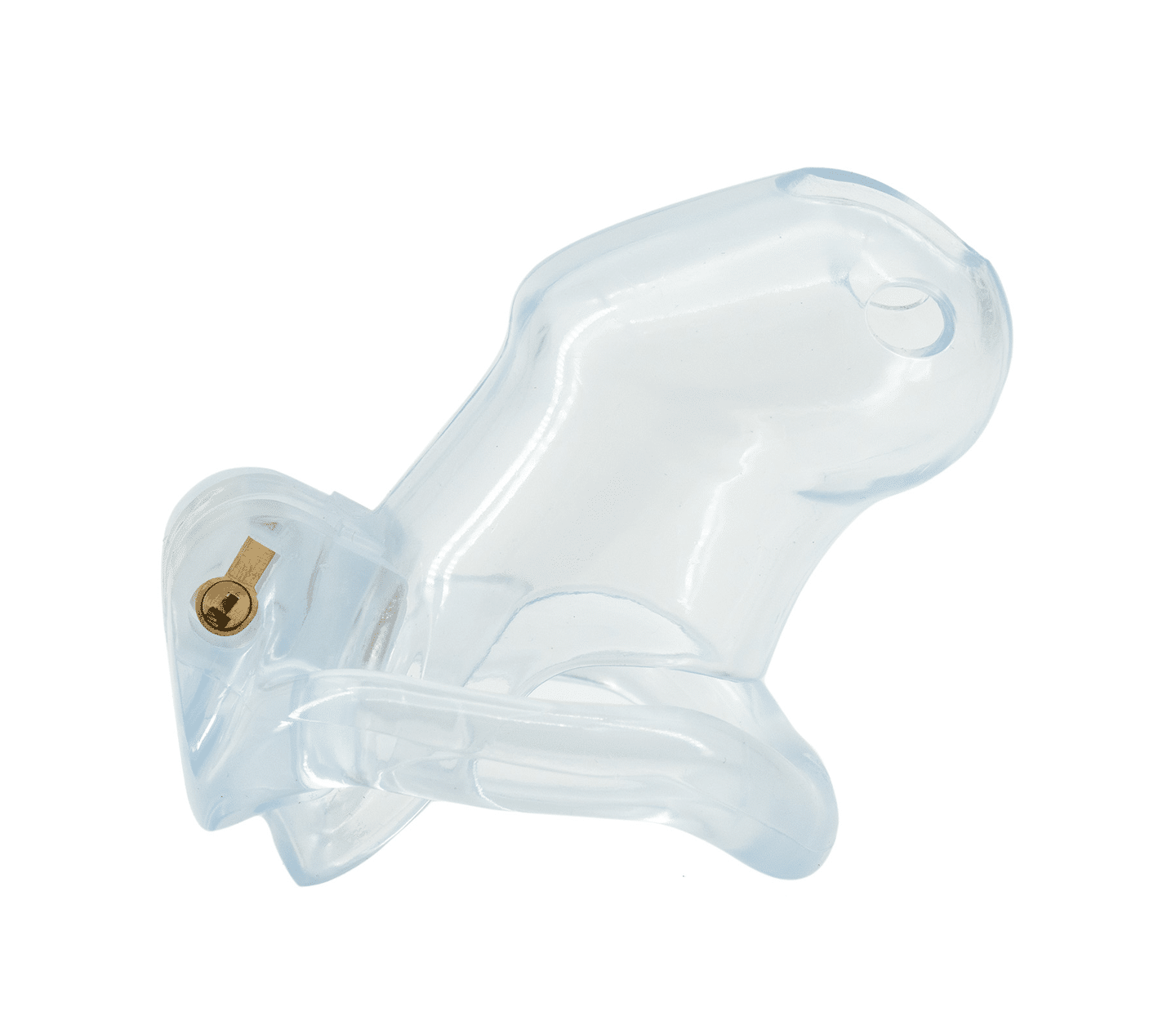 Love In Leather Resin Male Chastity Cock Cage Clear - - Male Chastity