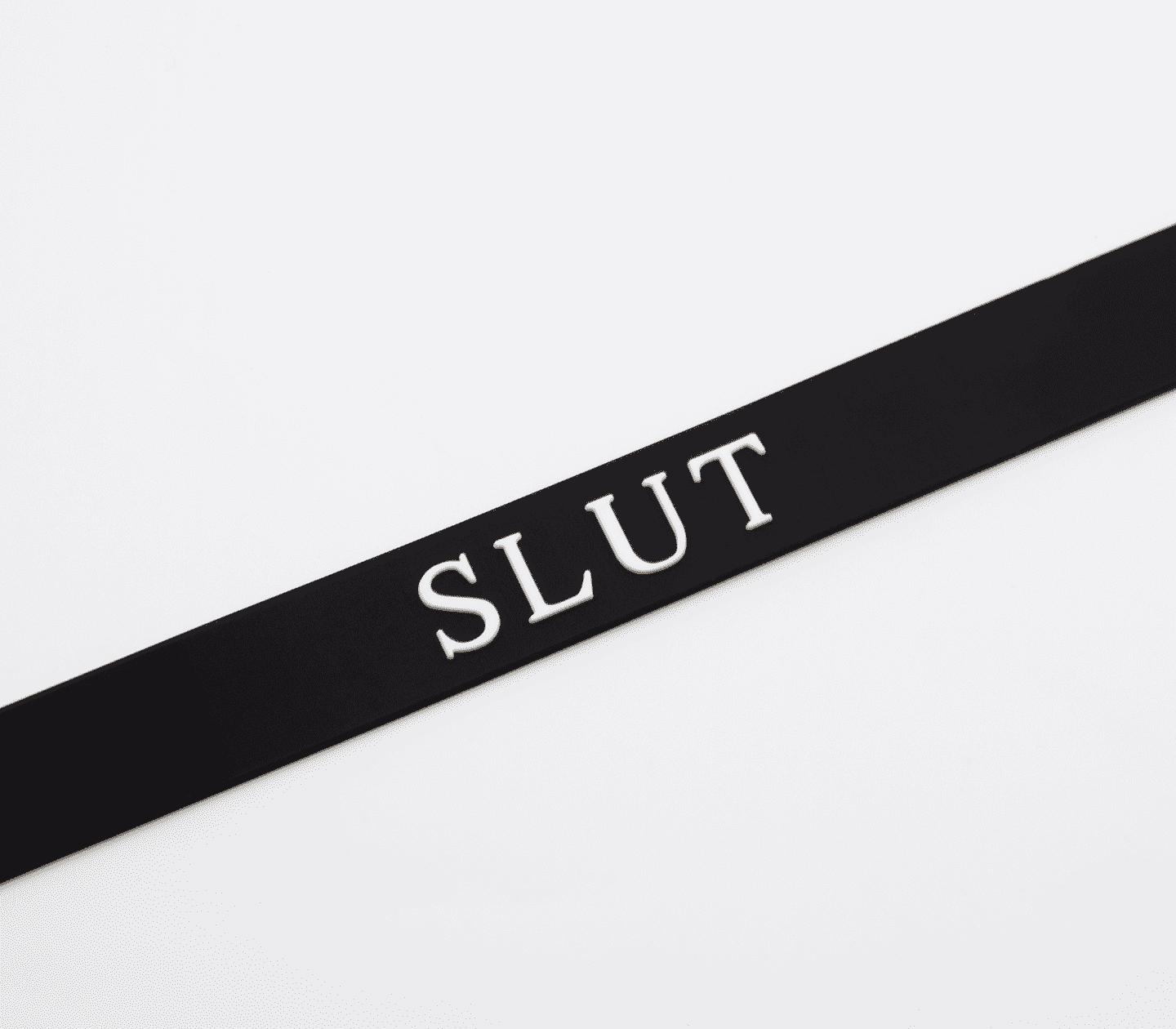 Love In Leather BDSM Play Silicone SLUT Collar - - Collars and Leads