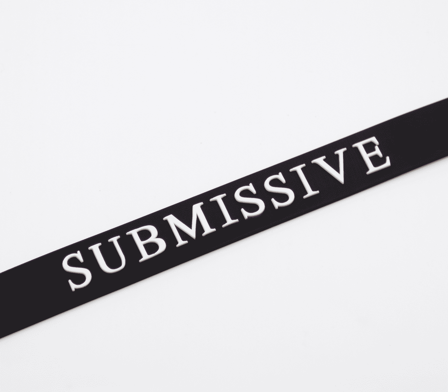 Love In Leather Silicone SUBMISSIVE BDSM Collar - - Collars and Leads