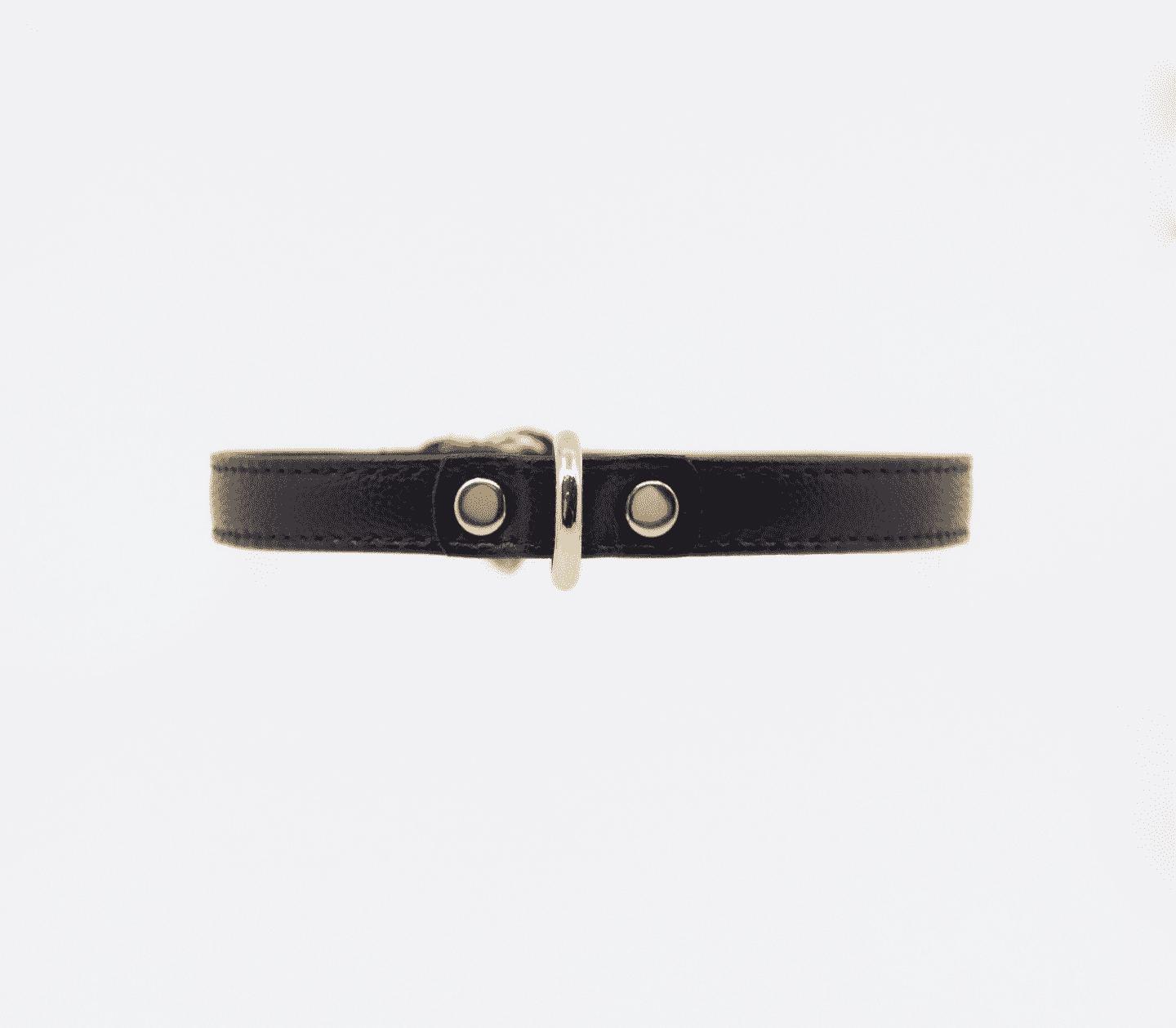 Love In Leather Heart Buckle Bondage Leather Collar - - Collars and Leads