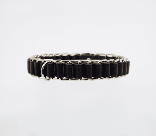 Love In Leather Chain Link Bondage Collar and Lead - Collars and Leads