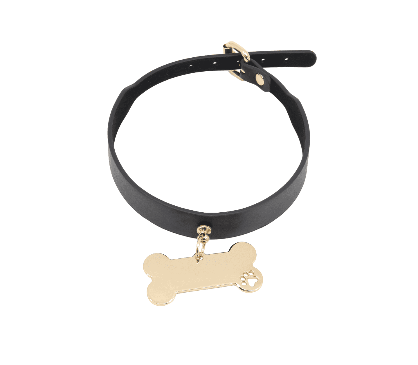 Love In Leather Engravable Bone Bondage Collar - - Collars and Leads
