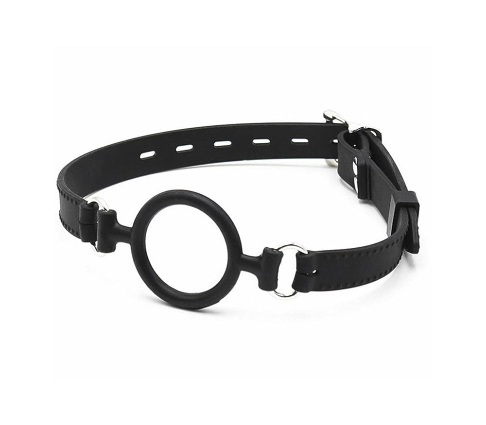 Love In Leather BDSM Play Silicone O Ring Gag - - Bondage Gags and Bits