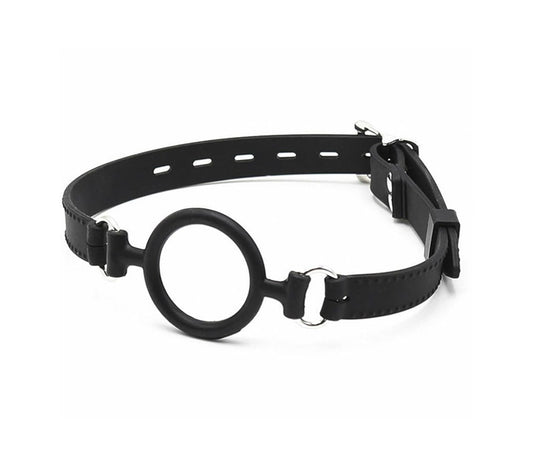 Love In Leather BDSM Play Silicone O Ring Gag - Bondage Gags and Bits