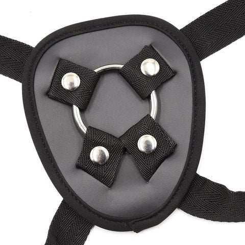Love In Leather Adjustable Strap On With Back Support - Strap On Sextoys