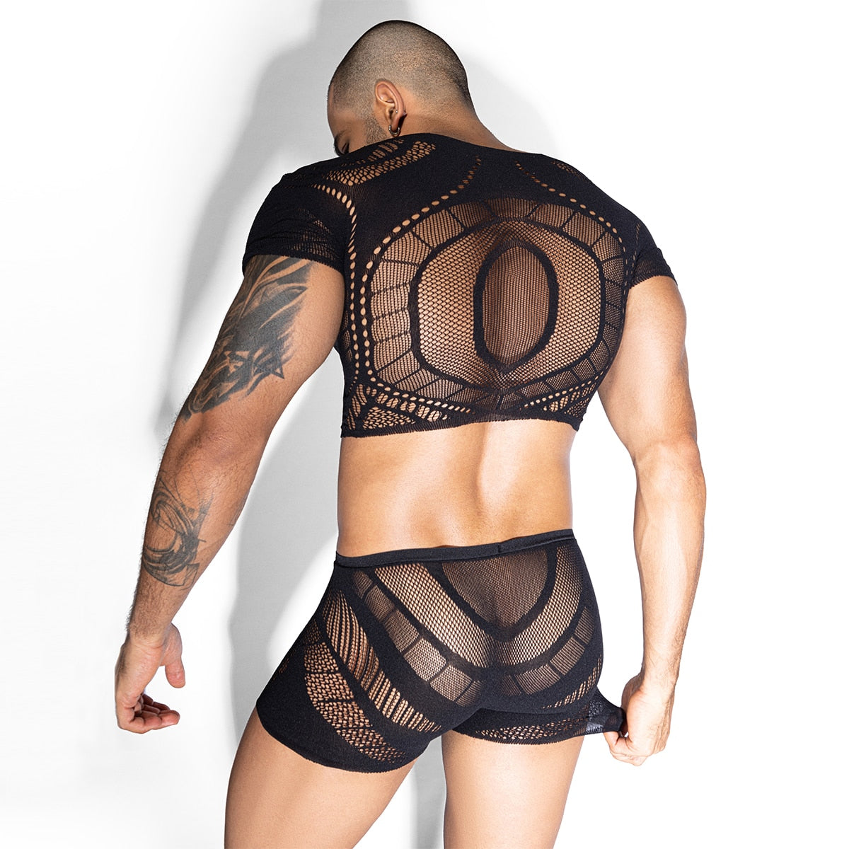 Love In Leather Sexy Extreme Plunge Boys Bodysuit - - Mens Briefs And Boxers