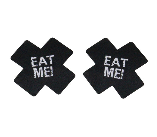 Love In Leather Eat Me Sexy Nipple Pasties - Breast and Nipple Toys