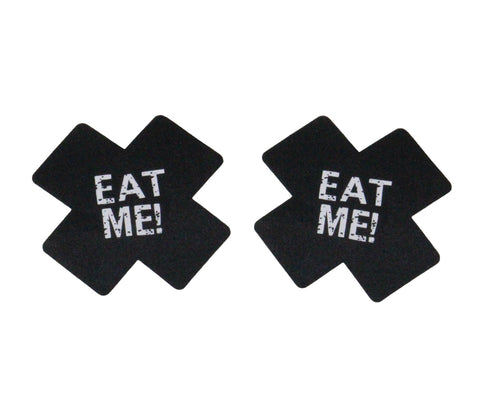 Love In Leather Eat Me Sexy Nipple Pasties - Breast and Nipple Toys