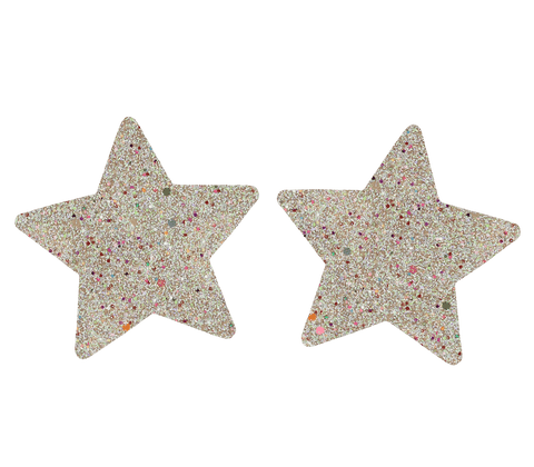 Love In Leather Glitter Star Womens Nipple Covers - Breast and Nipple Toys