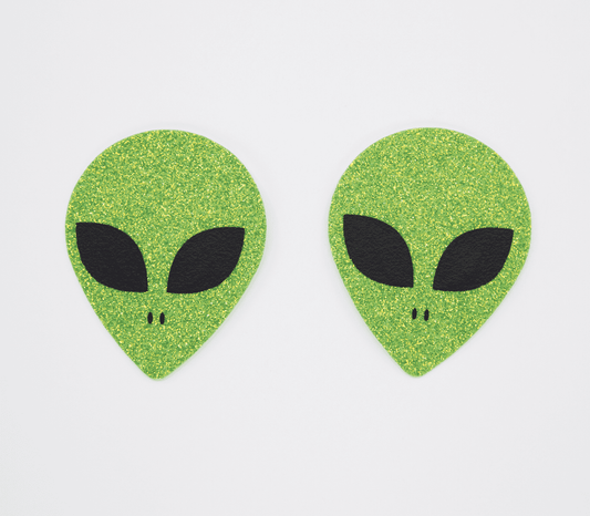 Love In Leather Glitter Cat Shape Nipple Covers - Breast and Nipple Toys