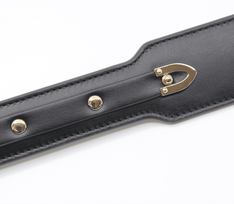 Love In Leather BDSM Paddle With Coloured Hardware - Paddles And Slappers