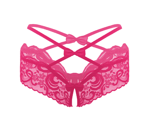 Love In Leather Womens Crotchless Panties OS - G-Strings, Panties and Shorts