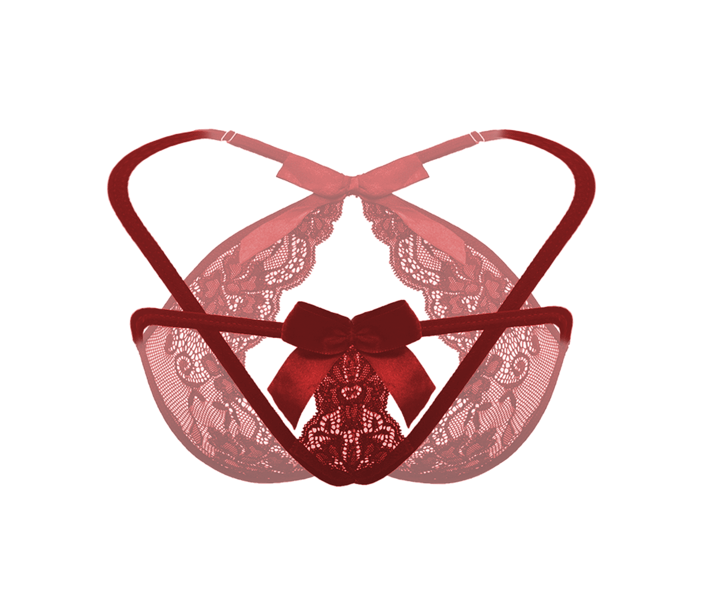 Love In Leather Crotchless Panties With Adjustable Slider OS - - G-Strings, Panties and Shorts