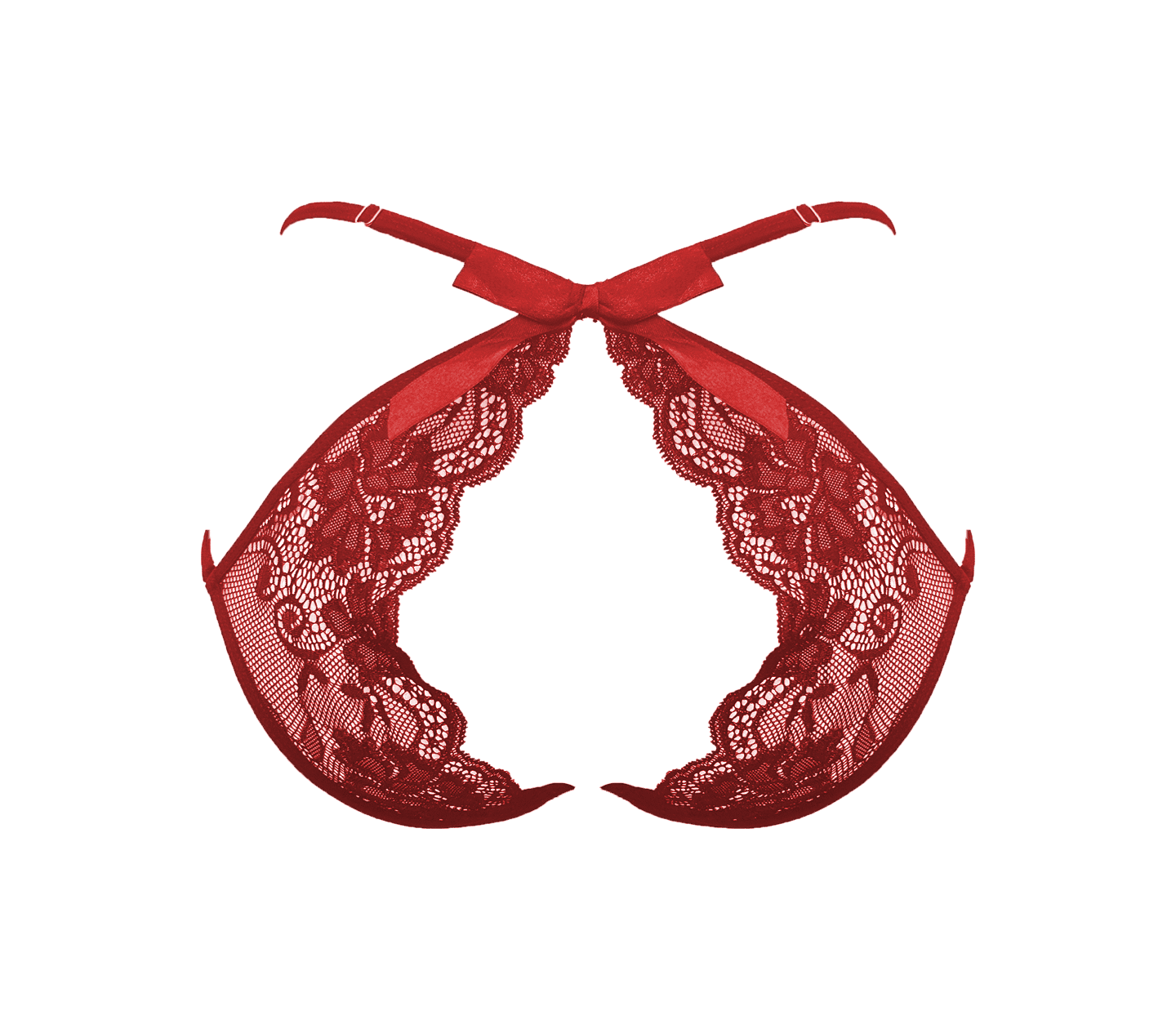 Love In Leather Crotchless Panties With Adjustable Slider OS - - G-Strings, Panties and Shorts