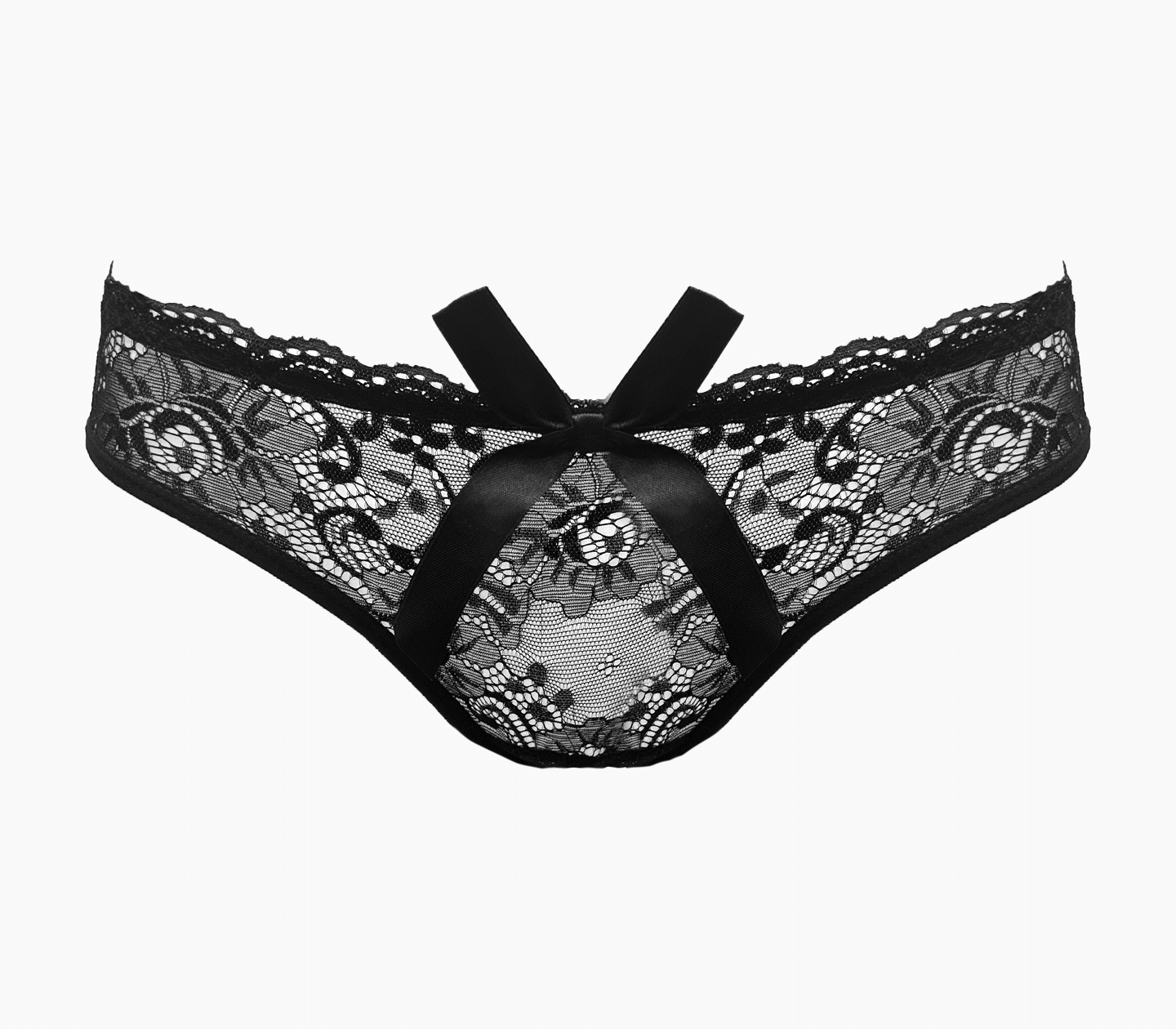 Love In Leather Sexy Crotchless Panties Black OS - - G-Strings, Panties and Shorts