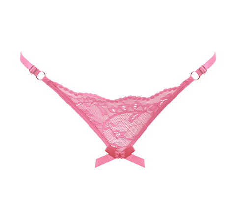 Love In Leather Womens Sexy Crotchless Panties One Size