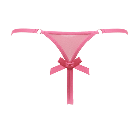 Love In Leather Womens Sexy Crotchless Panties One Size