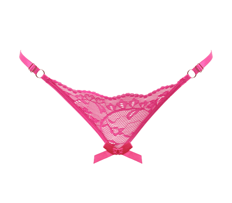 Love In Leather Womens Sexy Crotchless Panties One Size