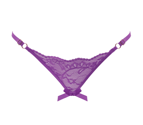 Love In Leather Womens Sexy Crotchless Panties One Size