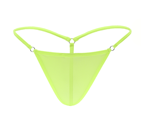 Love In Leather Womens Mesh Micro Sexy G String Panty Fluro