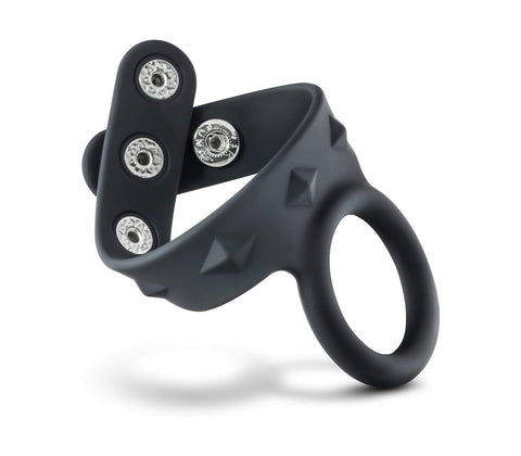 Love In Leather Adjustable Silicone Cock Rings - Stretchy Cock Rings