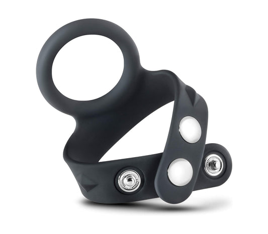 Love In Leather Adjustable Silicone Cock Rings - Stretchy Cock Rings