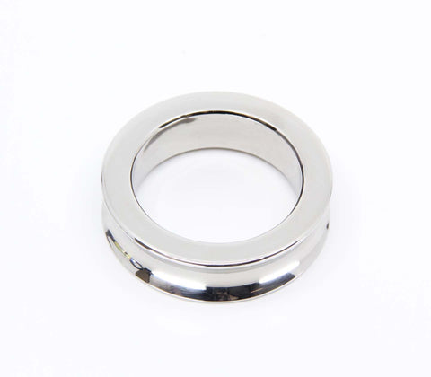 Love In Leather Stainless Steel Fat Boy Cock Ring - Steel Cock Rings