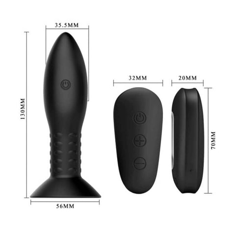Mr Play Remote Control Rotation Beads Anal Plug - Butt Plugs