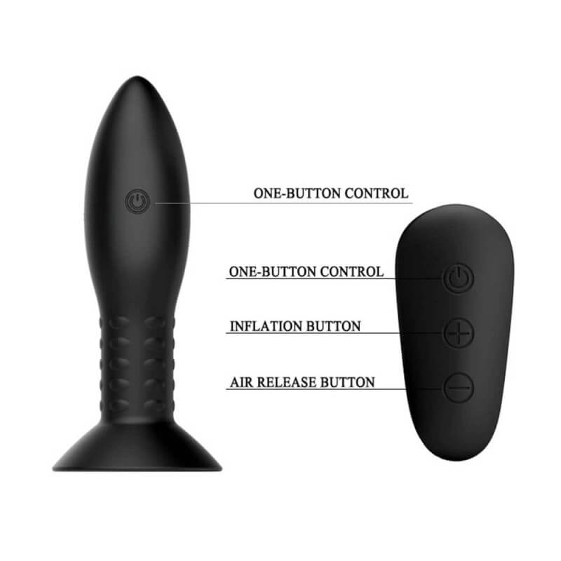 Mr Play Remote Control Rotation Beads Anal Plug - - Butt Plugs