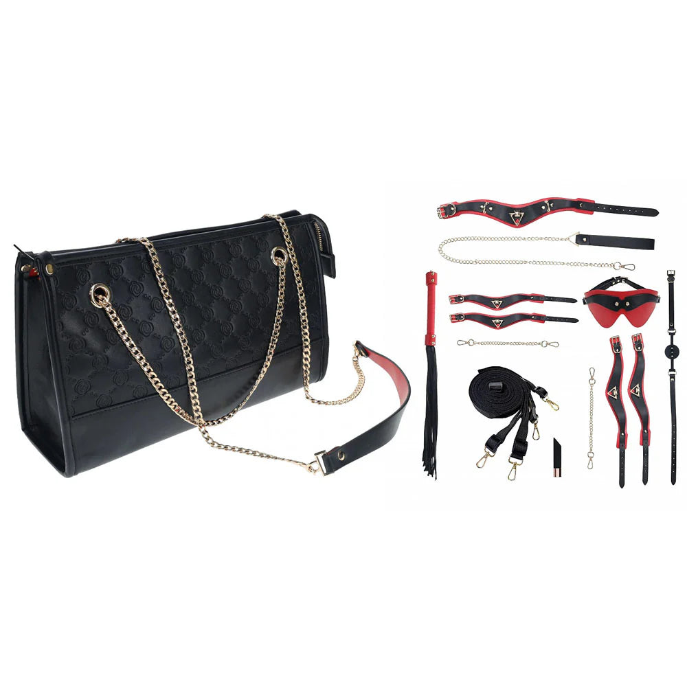 OUCH! MILAN Bondage Kit with Bag - - Collars And Cuffs