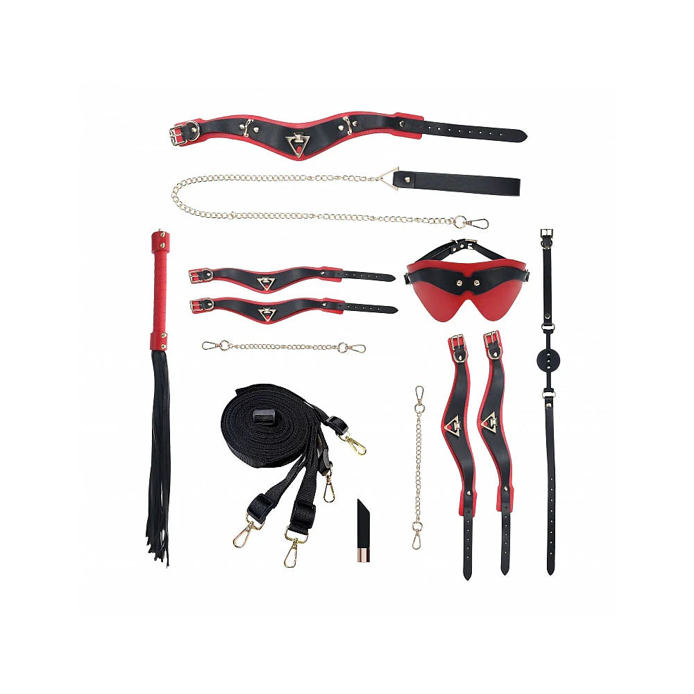 OUCH! MILAN Bondage Kit with Bag - - Collars And Cuffs