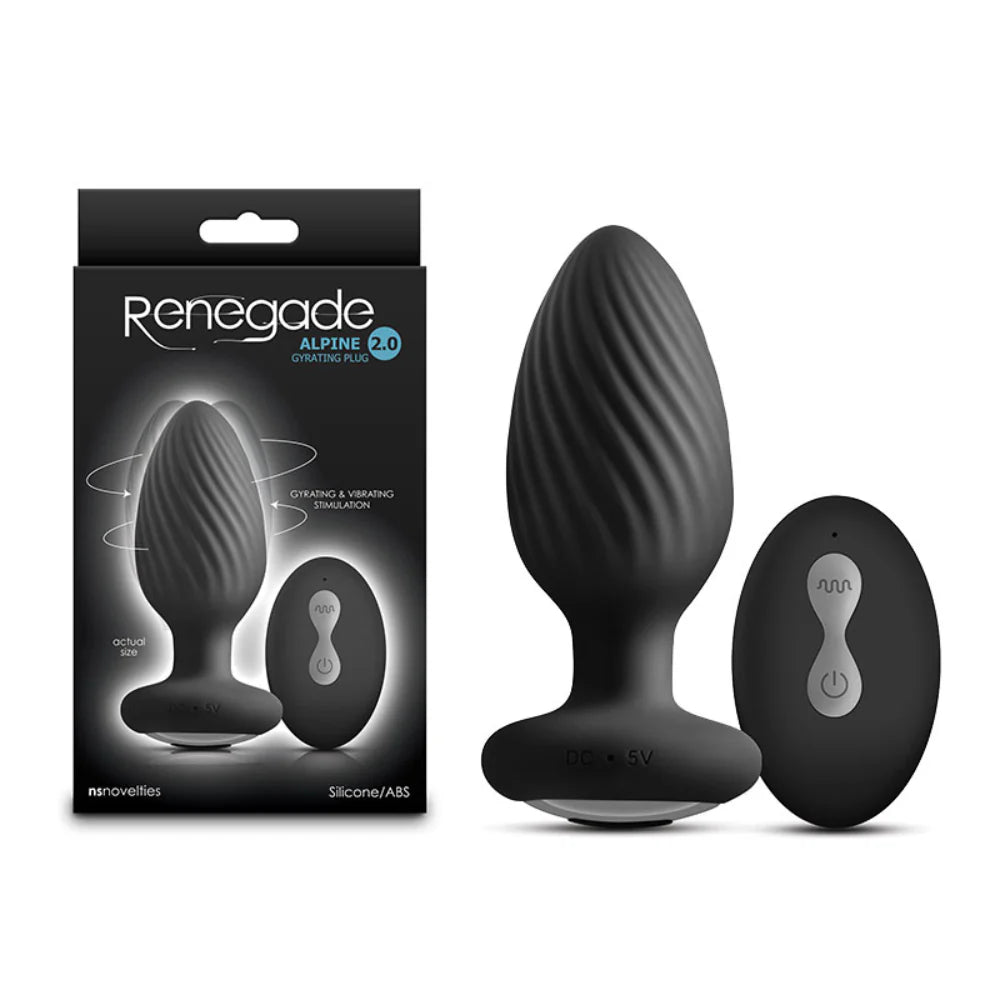 Renegade Alpine 2.0 USB Rechargeable Gyrating Anal Plug - - Anal Vibrators