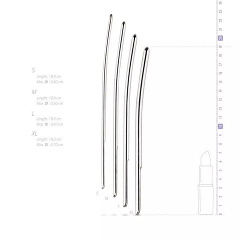 Sinner Gear Single Ended Dilator Trainer Set 4 Piece - Urethral Sounds