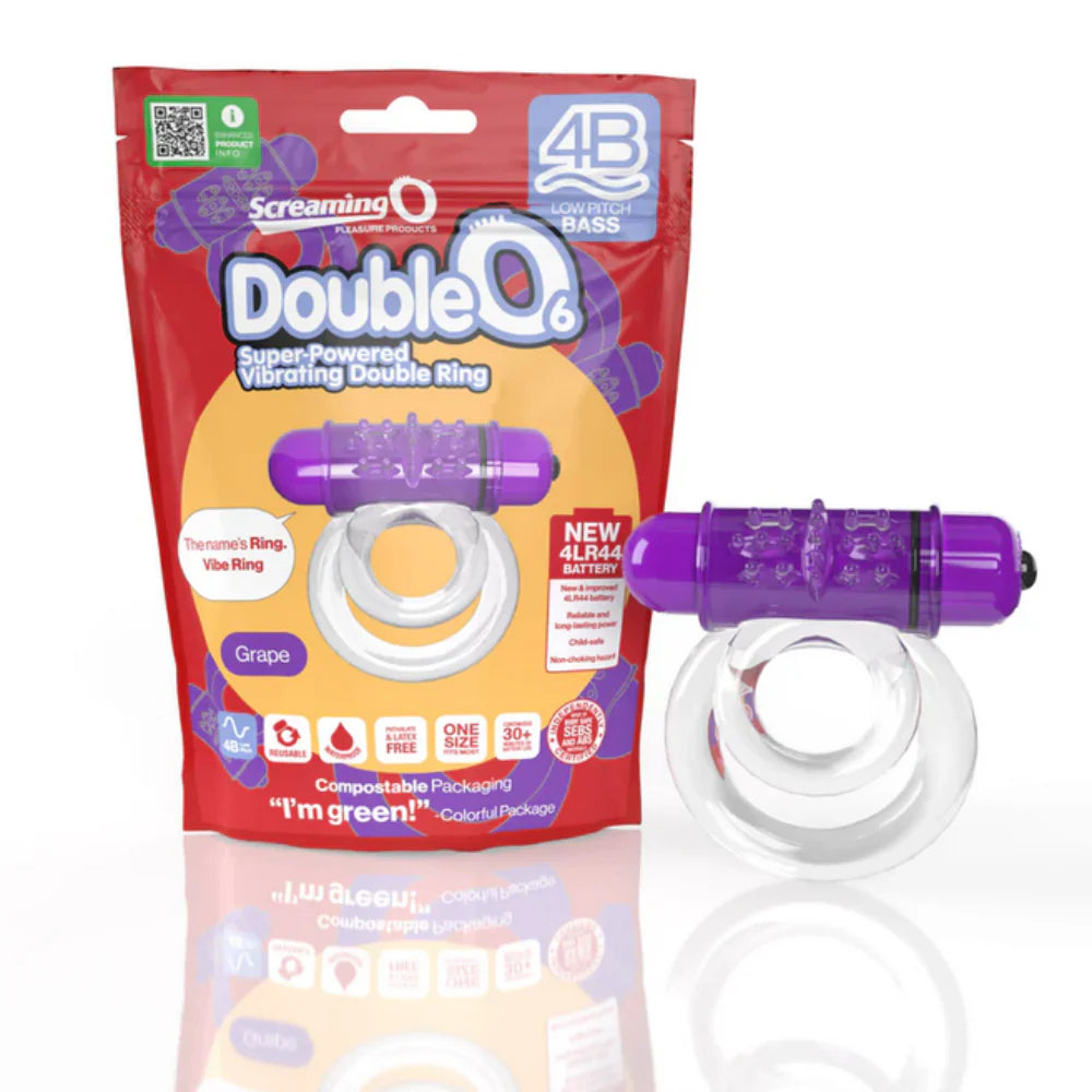 Screaming O 4B DoubleO 6 Vibrating Cock Ring - - Cock Rings