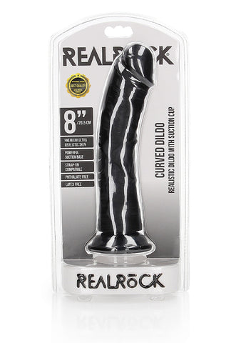 Realrock Curved Suction Cup Realistic Dong 20.5 cm - Realistic Dildos