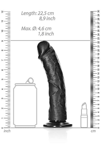 Realrock Curved Suction Cup Realistic Dong 20.5 cm - Realistic Dildos