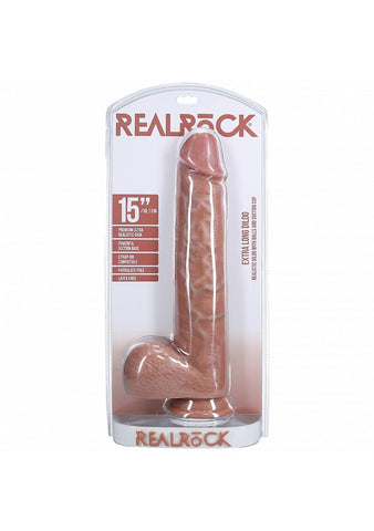 Realrock Extra Large Realistic d/ong with Balls 38cm - Realistic Dildos