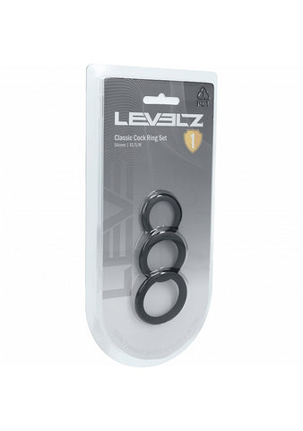 LEVELZ Classic Silicone Cock Ring Set by Shots Toys
