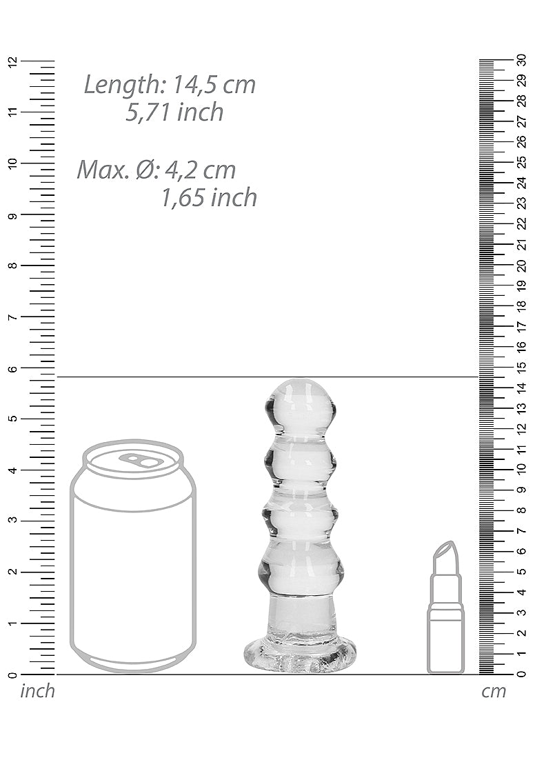 Realrock Crystal Clear 5.5 Inch Curvy Dildo/Plug - - Anal Dildos
