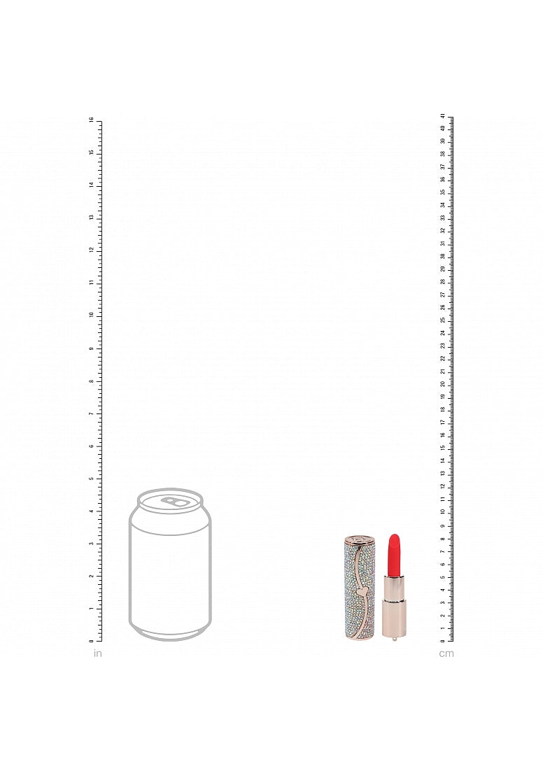 Shots Loveline Sparkle 10 Functions Lipstick Vibrator - - Personal Massagers