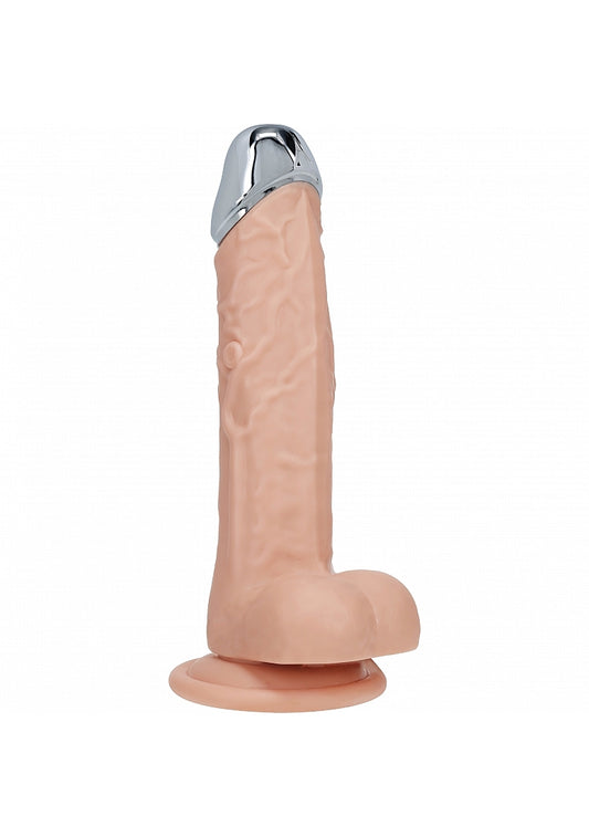 Shots REALROCK Metal Head 8 Inch Realistic Vibrating Dildo - Vibrating Dildos