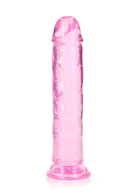 Realrock Crystal Clear 8 Inch No Balls Straight Dildo - Realistic Dildos