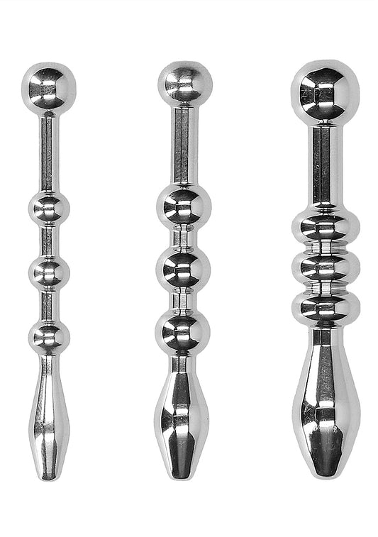 Shots Urethral Sounding Stainless Steel Plug Set - Urethral Sounds