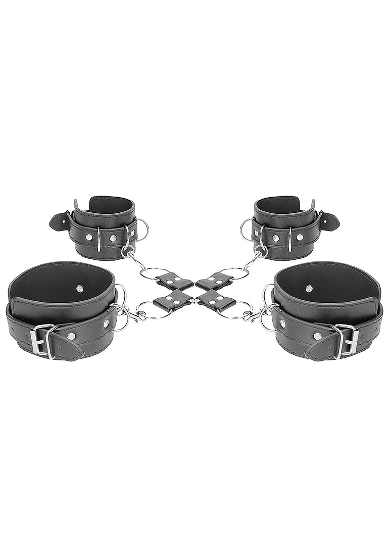 Shots Bonded Leather Hogtie With Hand and Ankle Cuffs - Cuffs And Restraints