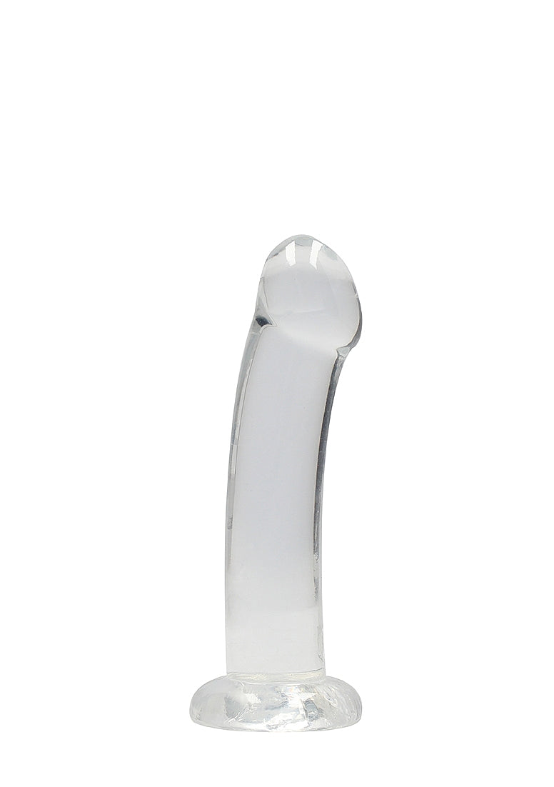 Realrock Crystal Clear Suction Cup Non Realistic Dildo 13cm - Transparent - Non-Realistic Dildos