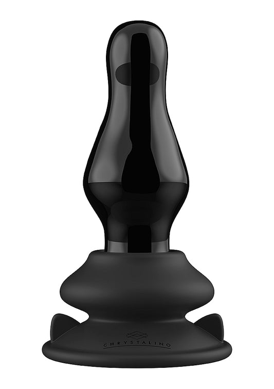 Shots Missy Glass Vibrator With Suction Cup and Remote - Glass Sex Toys