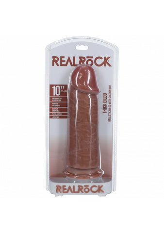 Realrock Ultra Realistic Extra Thick No Ball Dildo Tan - Realistic Dildos