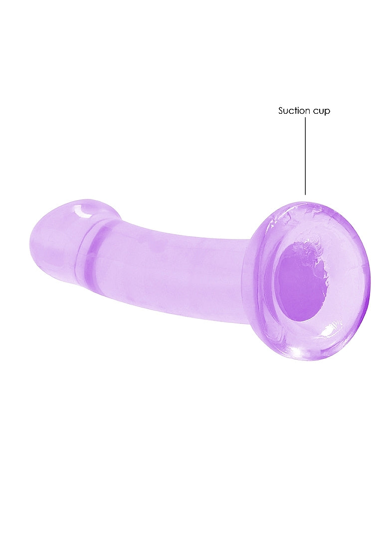 Realrock Crystal Clear Suction Cup Non Realistic Dildo 13cm - - Non-Realistic Dildos