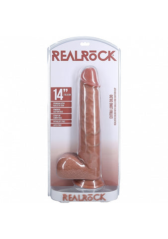Realrock Extra Large Straight D/ildo with Balls 35.5cm - Realistic Dildos